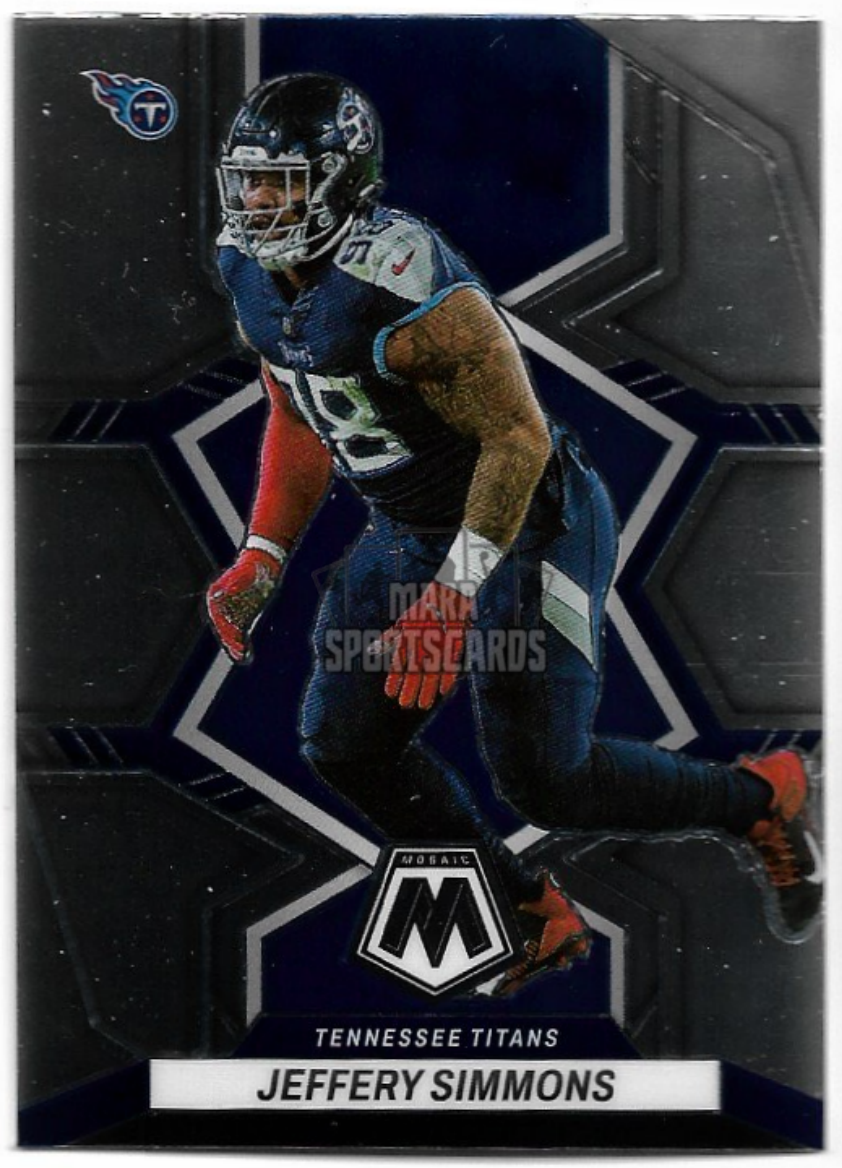 2022 Panini Mosaic Jeffery Simmons Mosaic Green Tennessee Titans