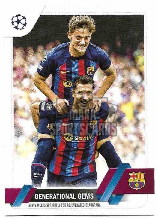 Generational Gems GAVI/ROBERT LEWANDOWSKI 22-23 Topps UEFA Club Competitions