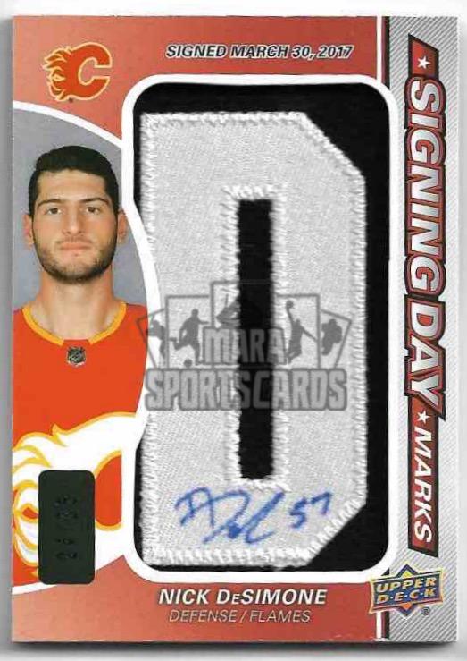 Signing Day Marks NICK DESIMONE 23-24 UD SP Game Used /35