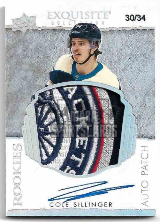 Auto Rookie Patch COLE SILLINGER 21-22 UD The Cup Exquisite Collection /34