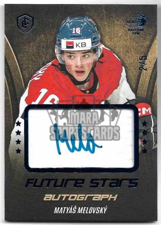 Auto Blue Future Stars Autograph MATYÁŠ MELOVSKÝ 23-24 Legendary Cards Expectations Road to Prague /5