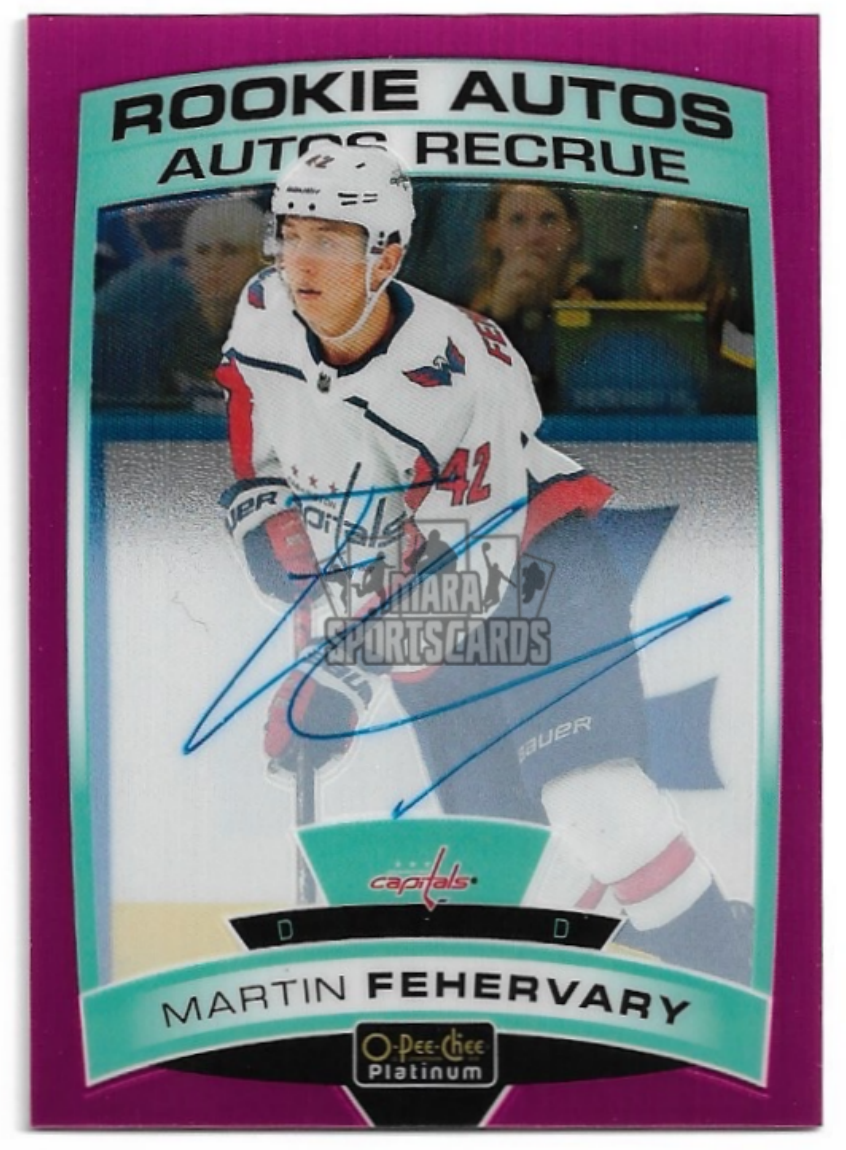 Rookie Auto Matte Pink MARTIN FEHÉRVÁRY 19-20 UD O-Pee-Chee OPC Platinum /99