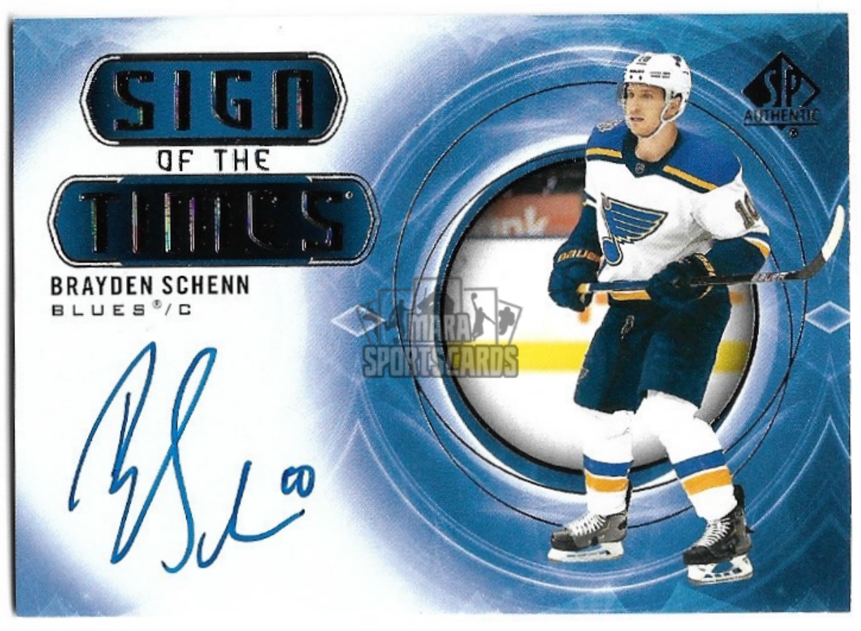 Auto Sign of the Times BRAYDEN SCHENN 20-21 UD SP Authentic