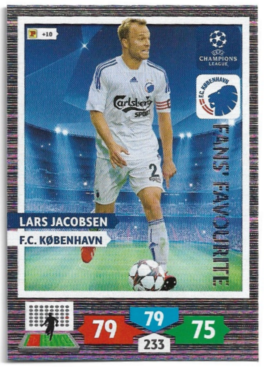 Fan's Favourite LARS JACOBSEN 13-14 Panini Adrenalyn XL CL