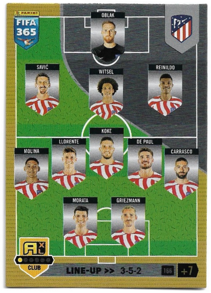 Line Up ATLETICO MADRID 2023 Panini FIFA 365