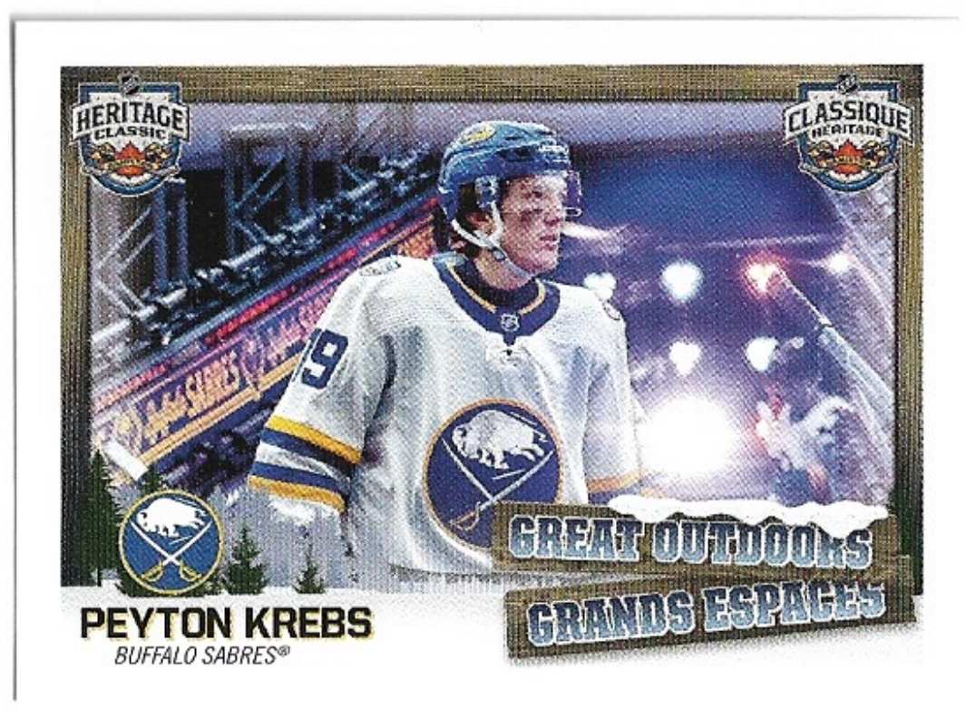 The Great Outdoors PEYTON KREBS 2022-23 Topps NHL Sticker Collection Hockey	