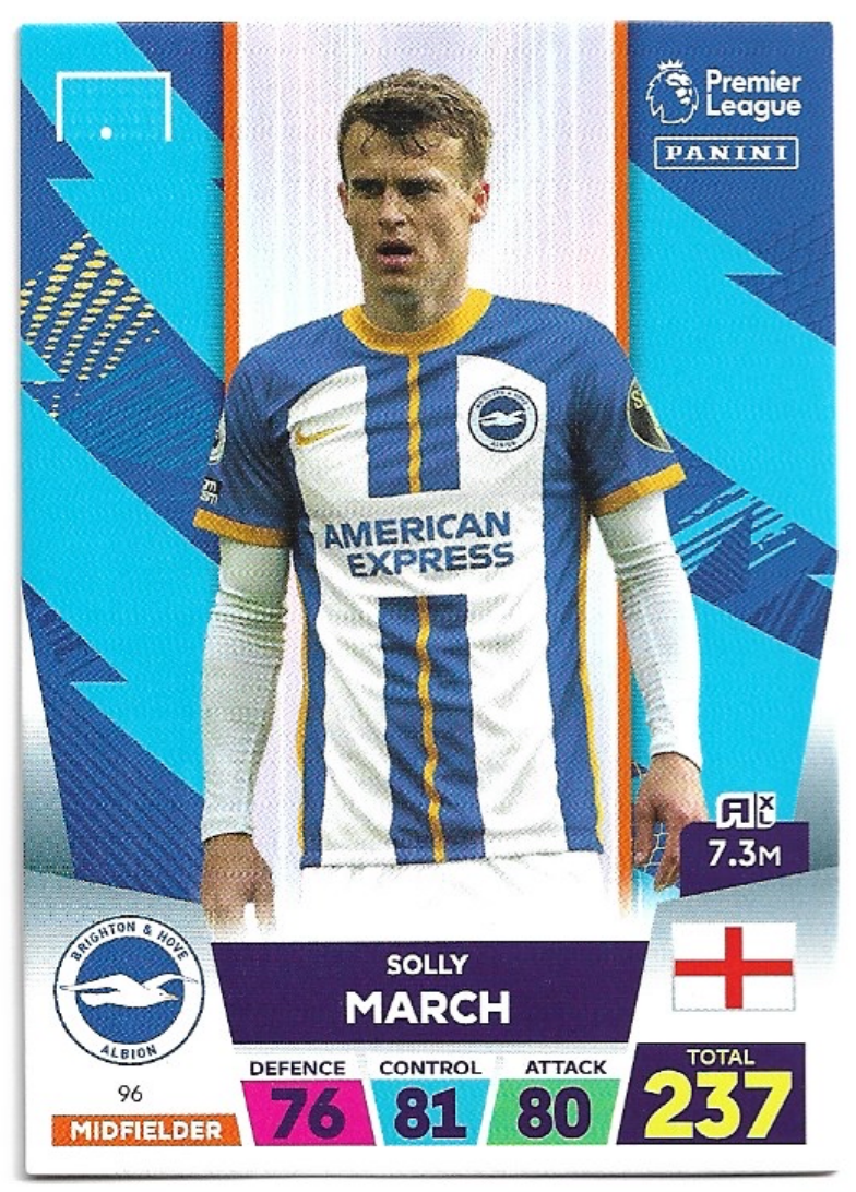 SOLLY MARCH 2023 Panini Adrenalyn XL Premier League