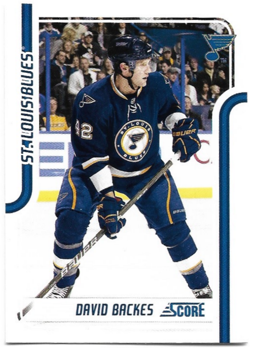 DAVID BACKES 11-12 Panini Score