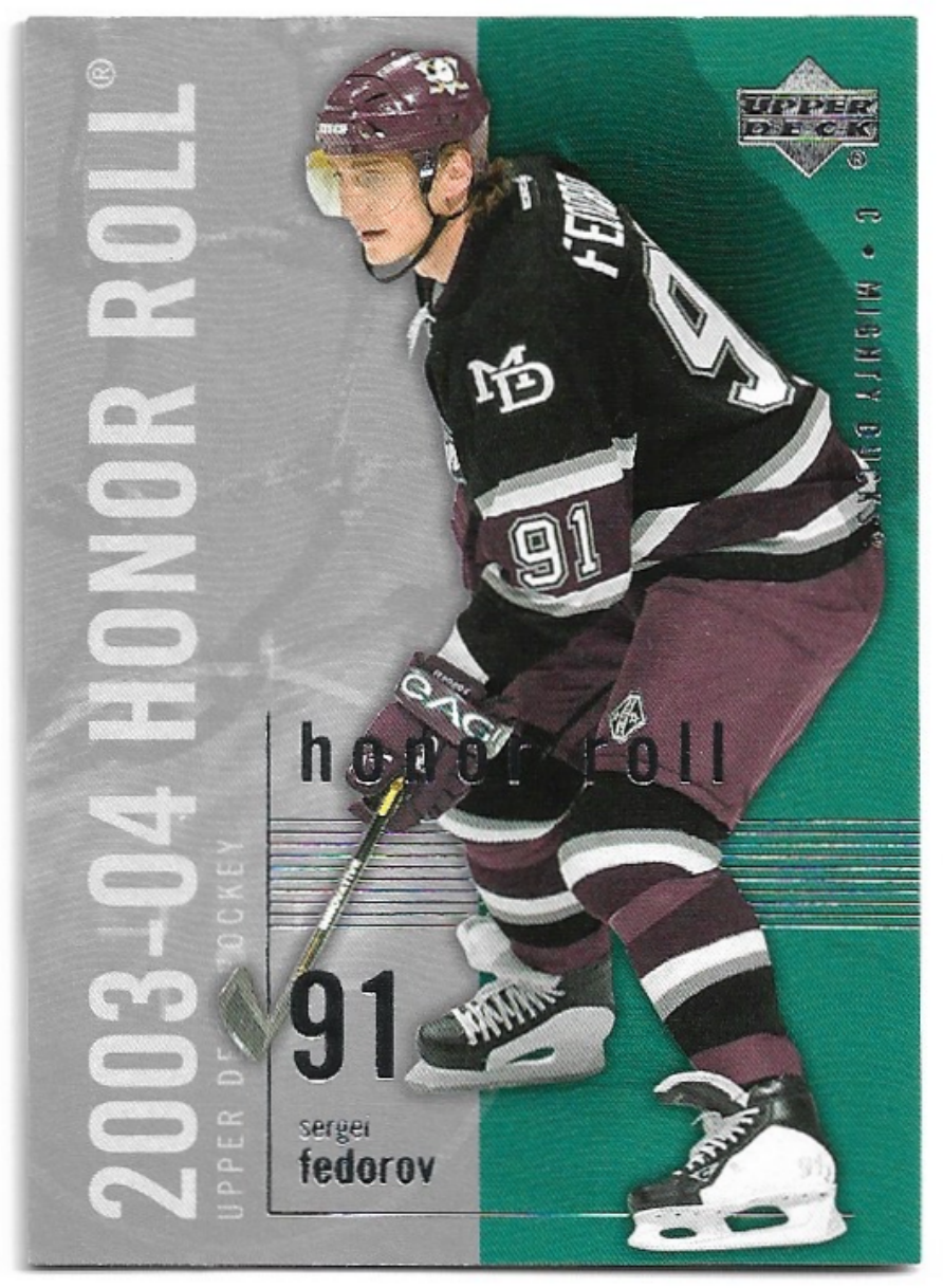 SERGEI FEDOROV 03-04 UD Honor Roll