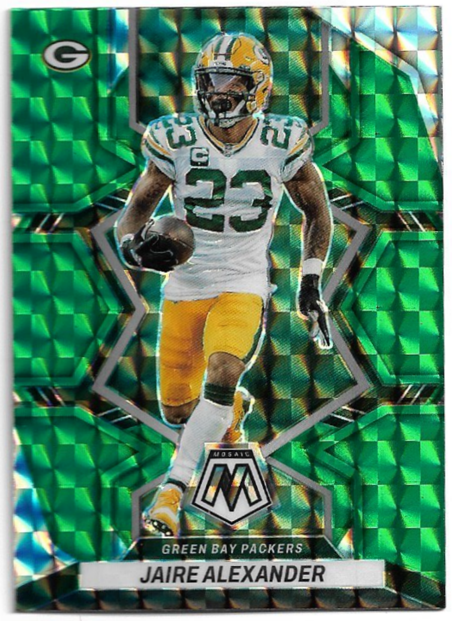 Green Prizm JAIRE ALEXANDER 2022 Panini Mosaic Football