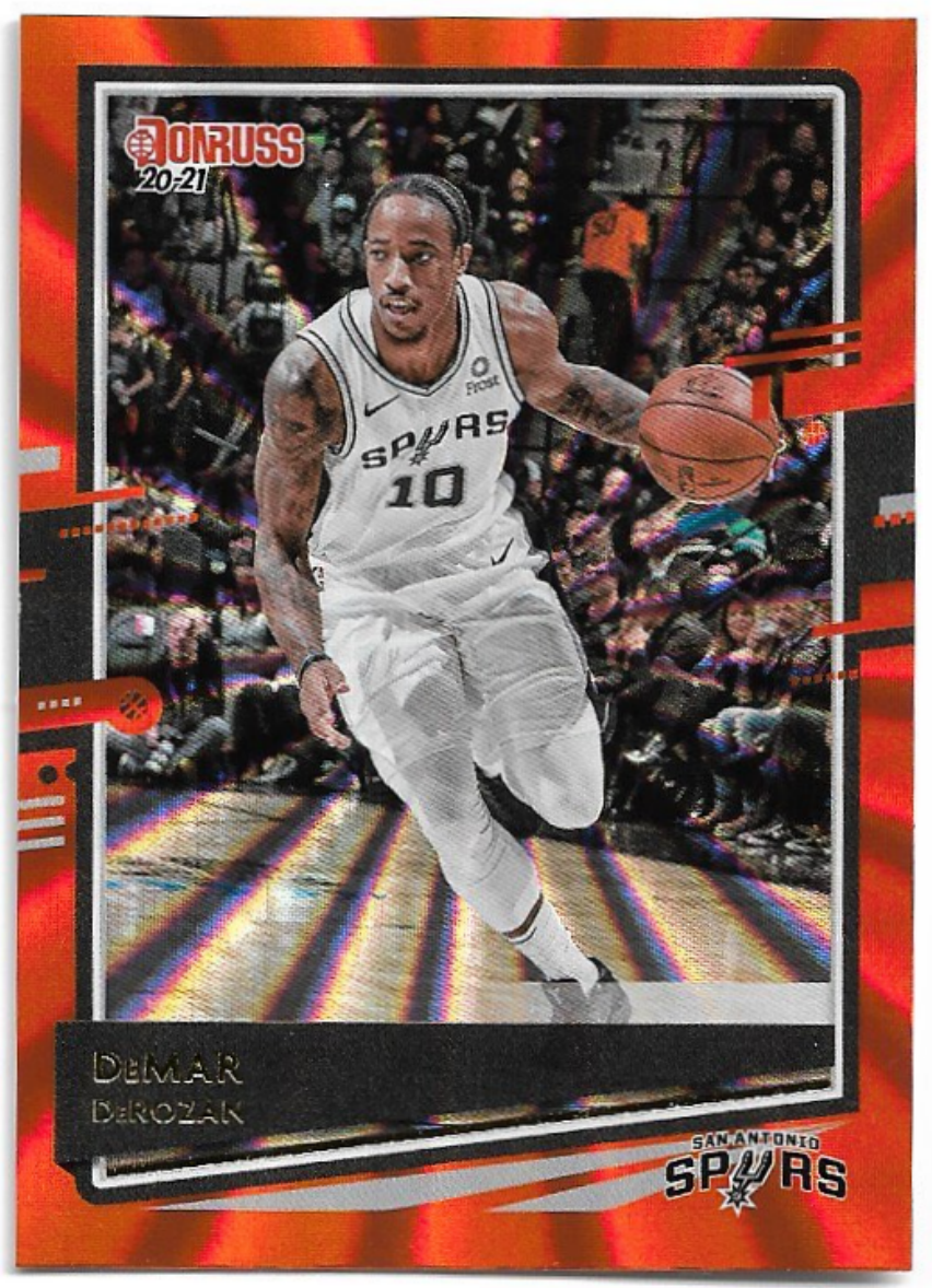 Orange Laser DEMAR DEROZAN 20-21 Panini Donruss Basketball