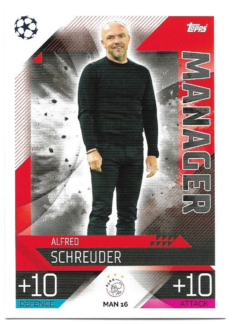 Manager ALFRED SCHREUDER 2023 Match Attax Extra UCL