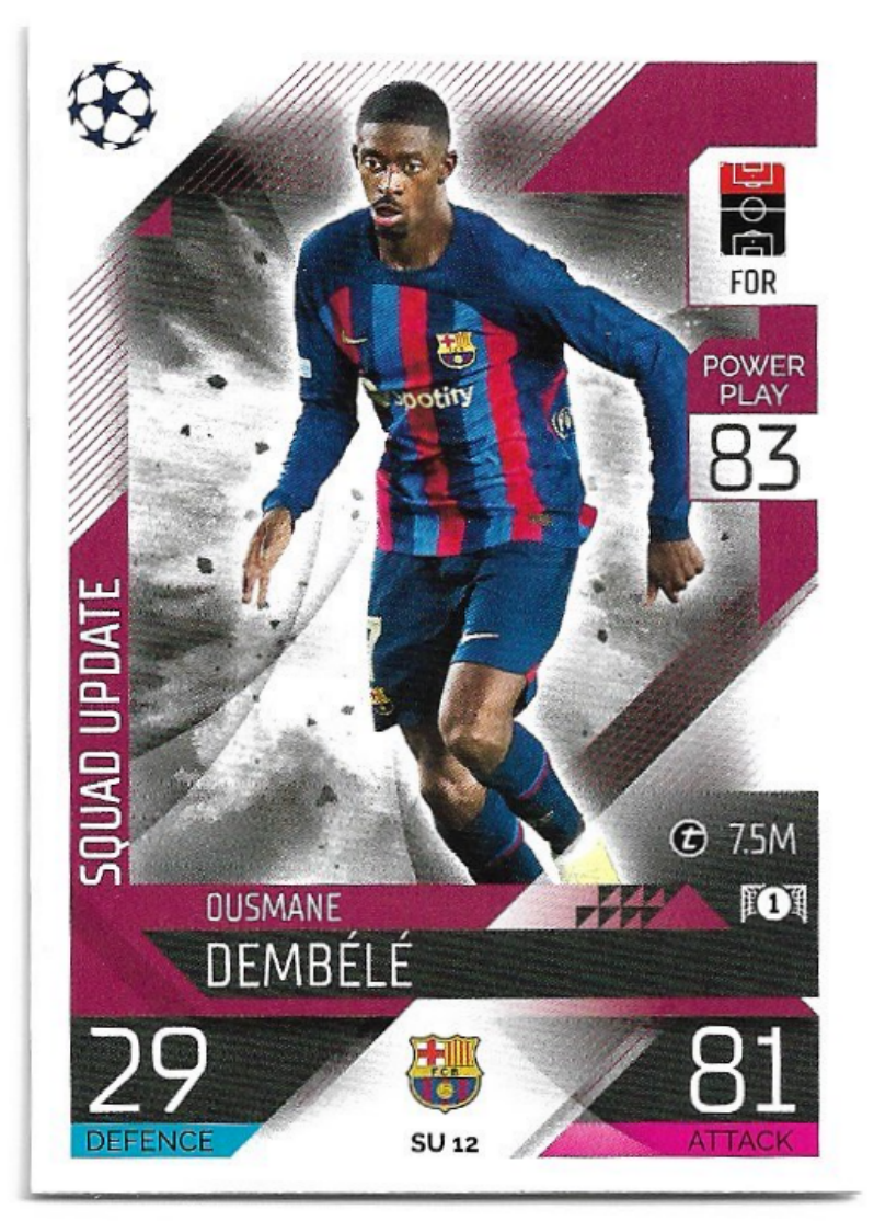 Squad Update OUSMANE DEMBELE 2023 Match Attax Extra UCL