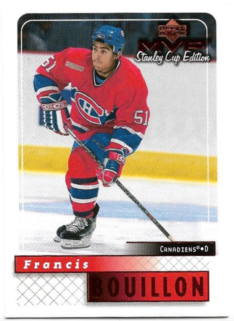 Rookie FRANCIS BOUILLON 99-00 UD MVP Stanley Cup Edition