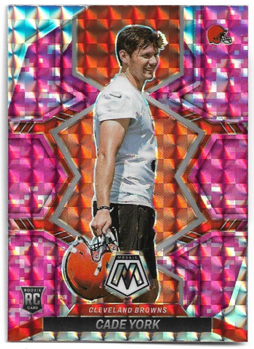 Rookie Camo Pink Prizm CADE YORK 2022 Panini Mosaic Football