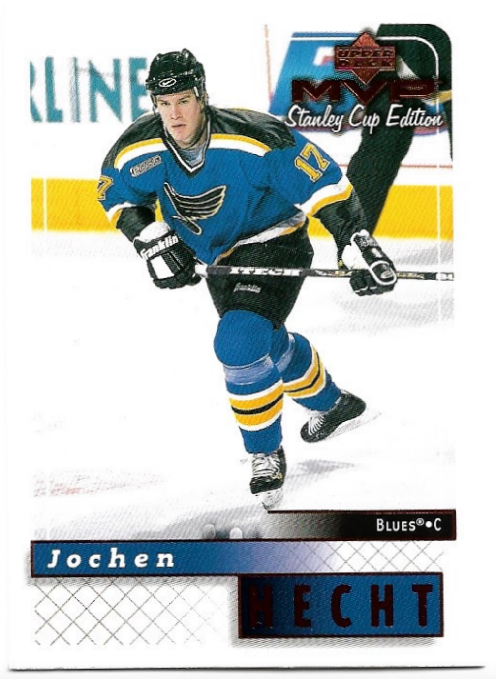 Rookie JOCHEN HECHT 99-00 UD MVP Stanley Cup Edition