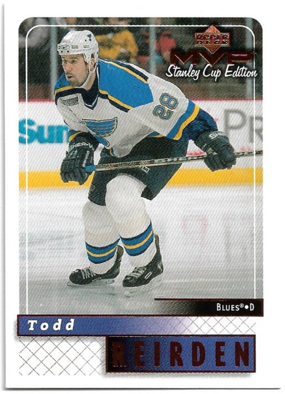 Rookie TODD REIRDEN 99-00 UD MVP Stanley Cup Edition