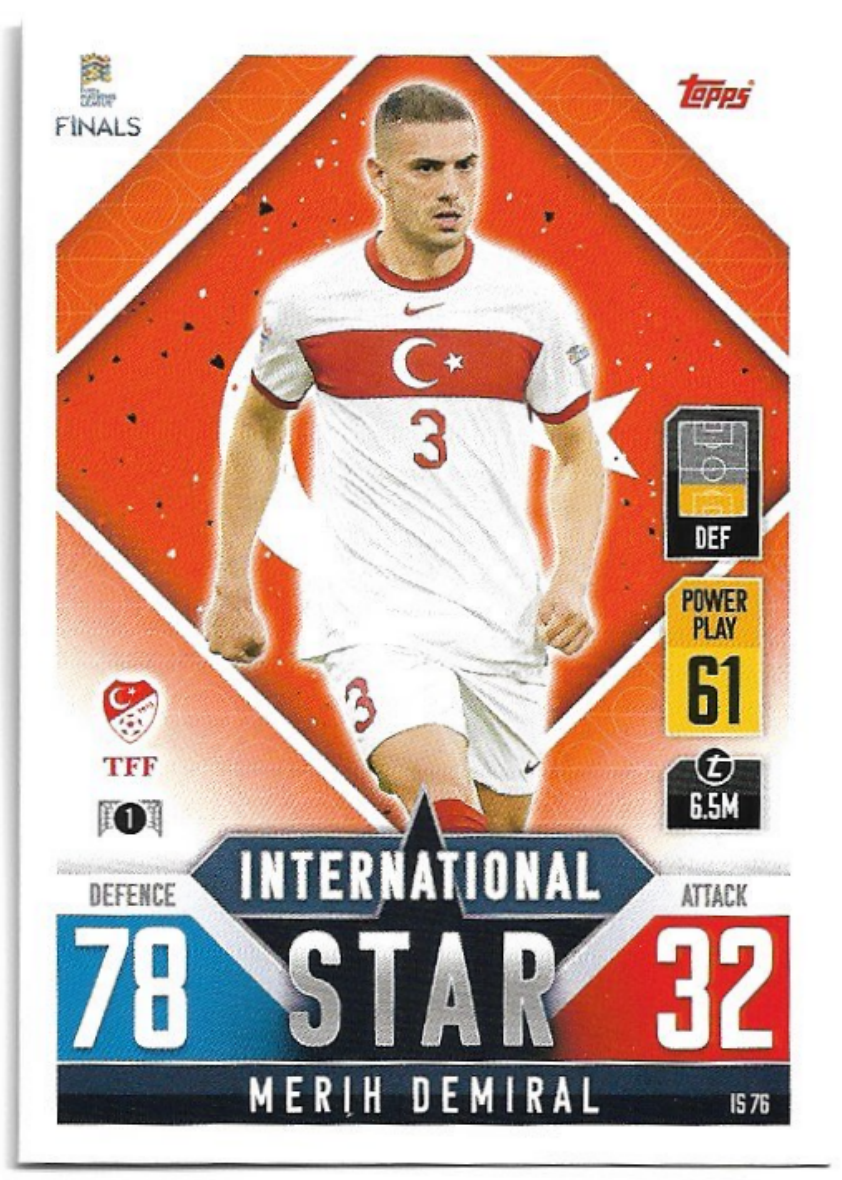 International Star MERIH DEMIRAL 2022 Topps Match Attax 101 RtUNLF