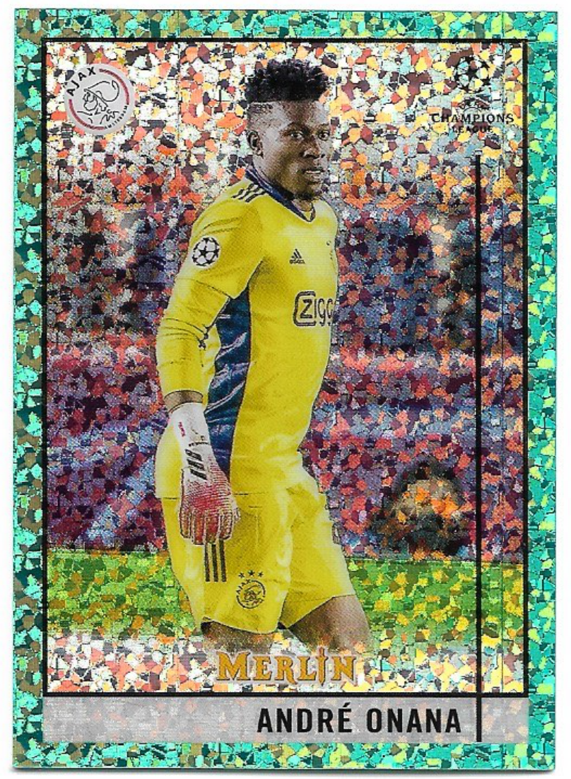 Aqua Speckle Refractor ANDRE ONANA 20-21 Topps Merlin Chrome UCL /175