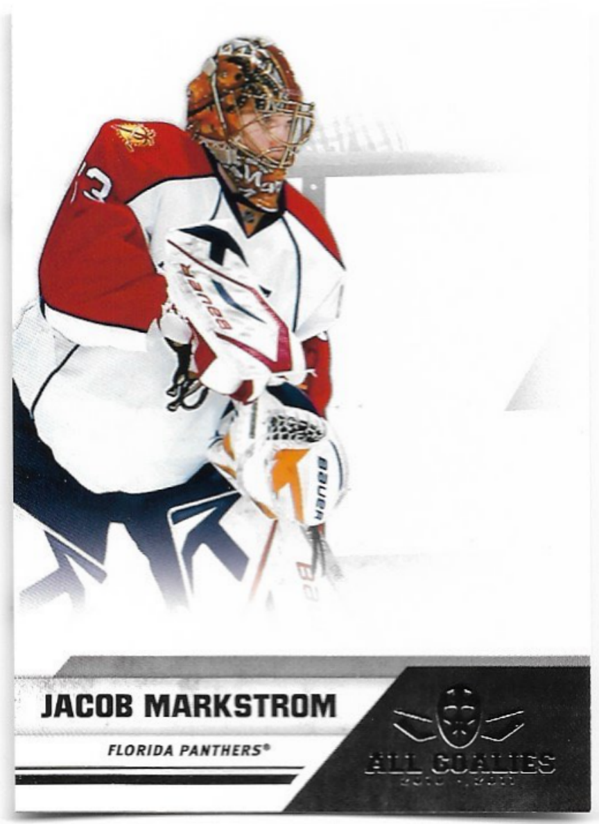 JACOB MARKSTROM 2011 Panini All Goalies