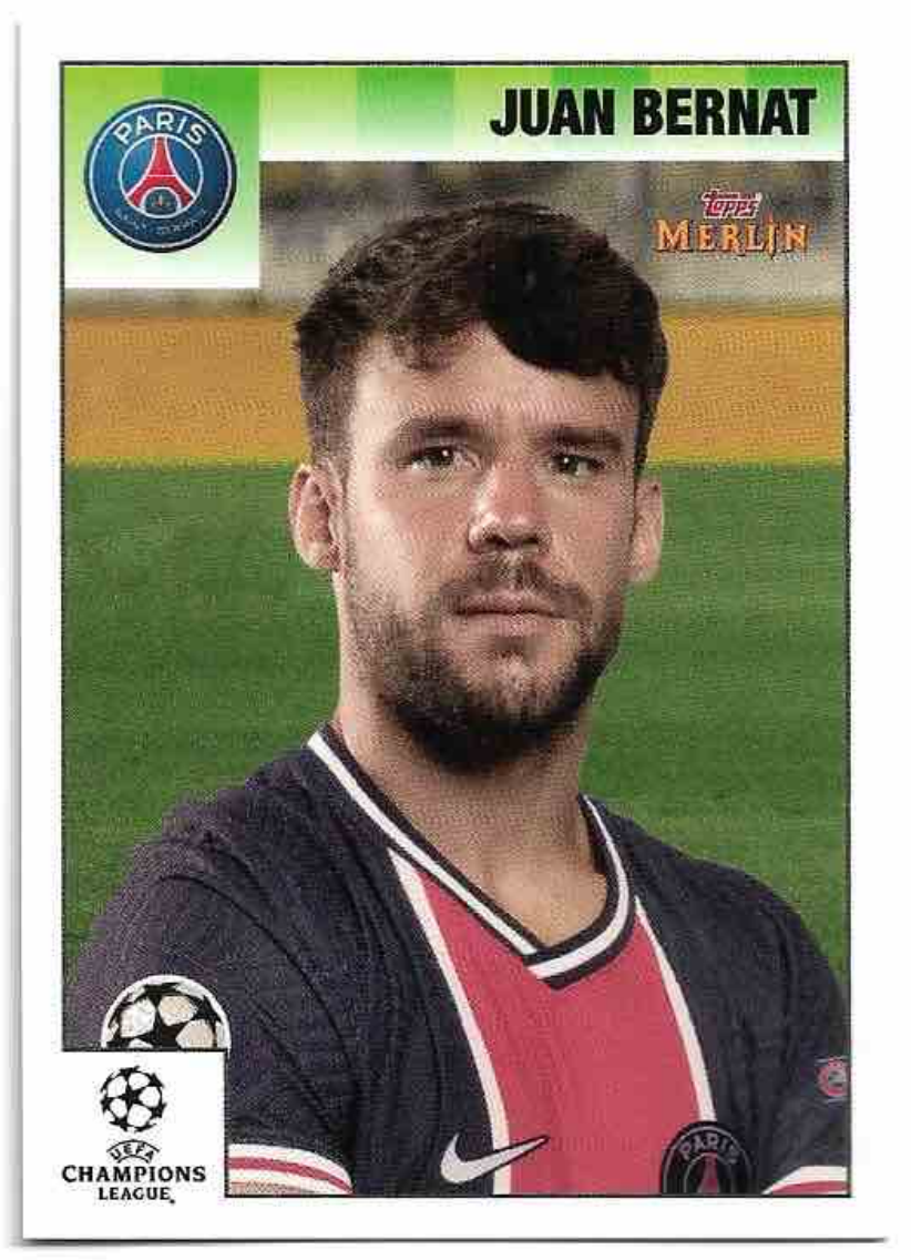 JUAN BERNAT 20-21 Topps Merlin's Heritage 95 UCL