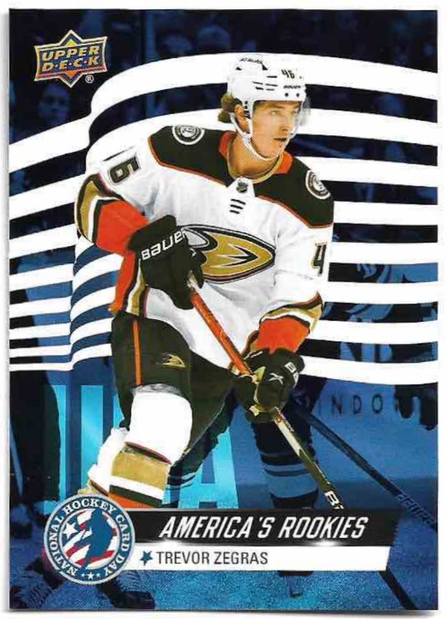 America's Rookies TREVOR ZEGRAS 21-22 National Hockey Card Day USA