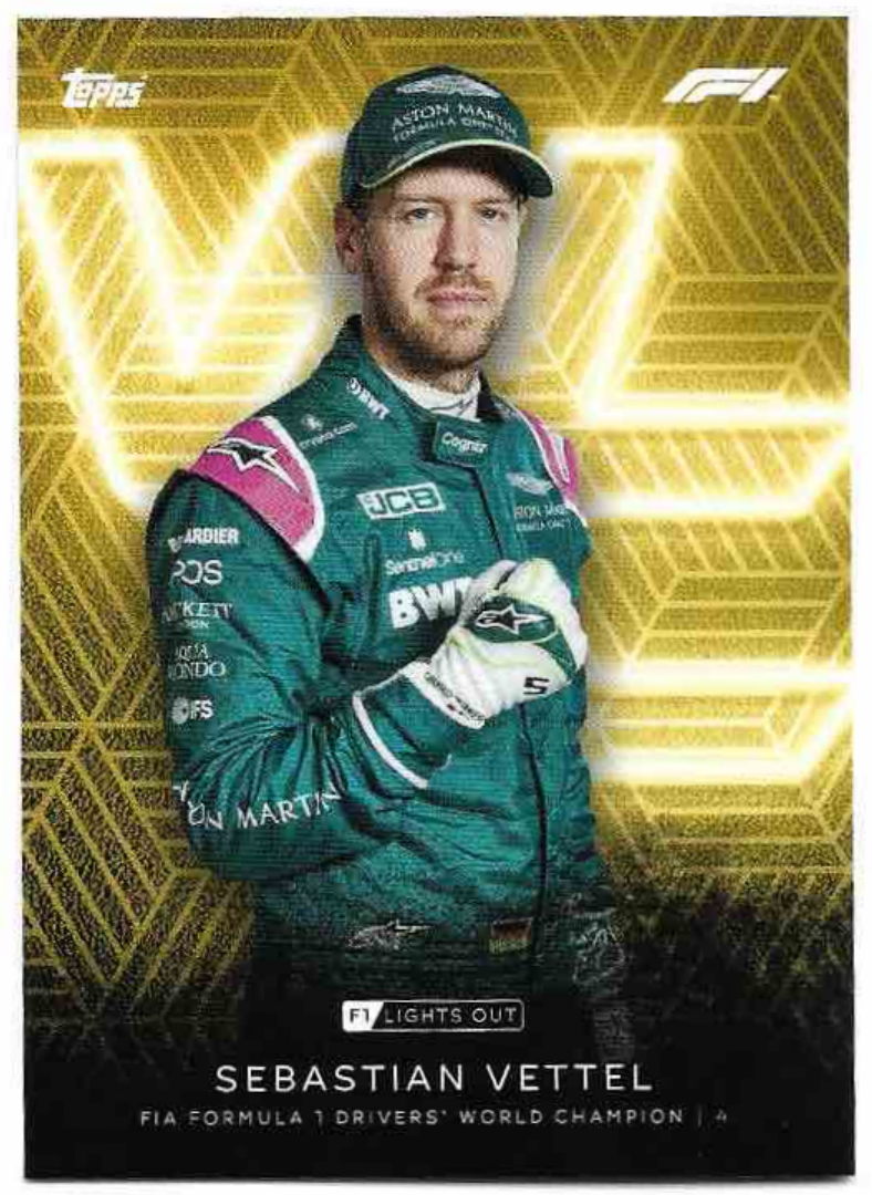 World Champion SEBASTIAN VETTEL 2021 Topps Formula 1 Lights Out