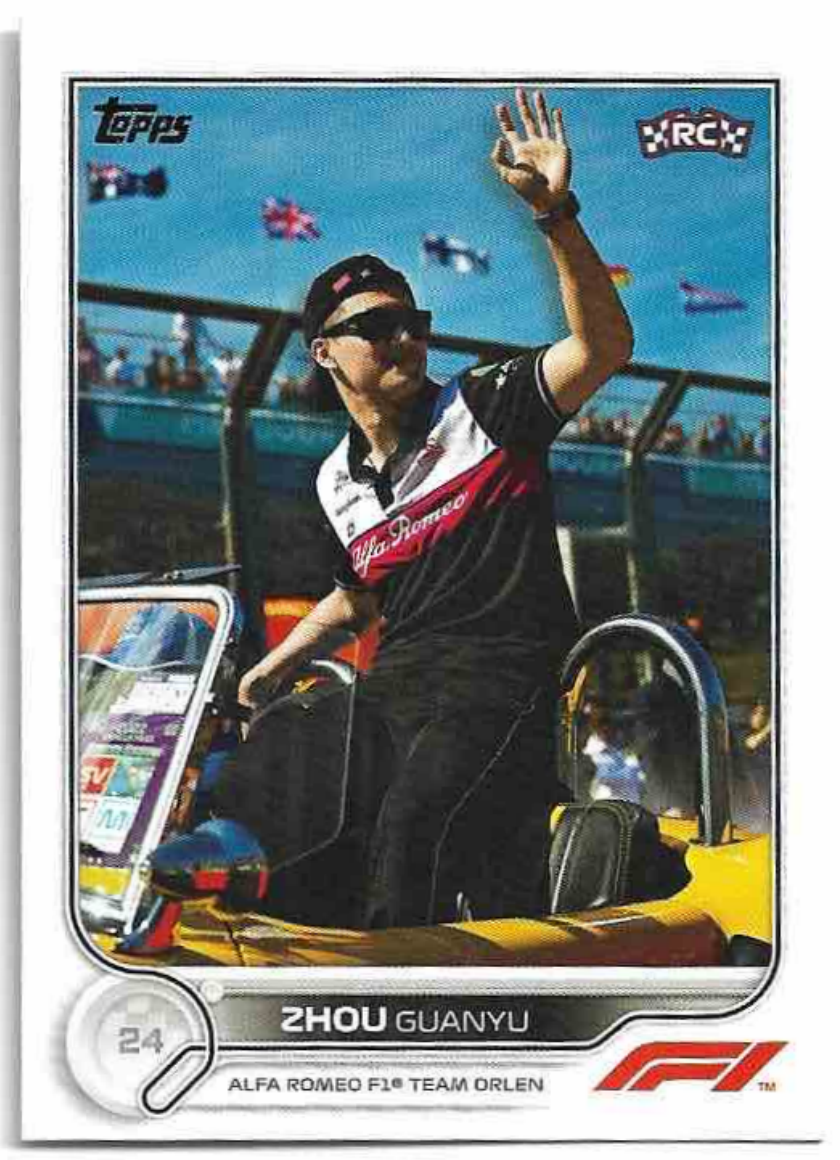 Rookie ZHOU GUANYU 2022 Topps Formula 1