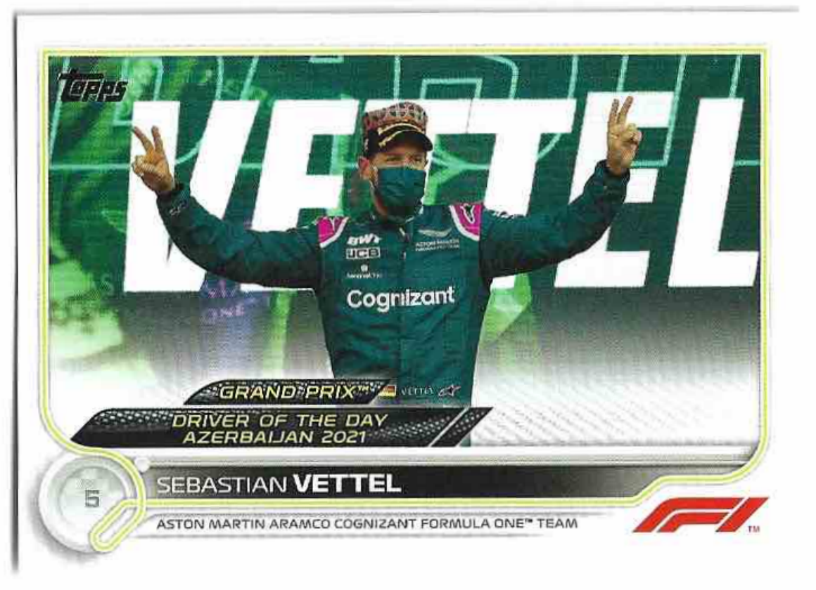 Grand Prix Driver of the Day SEBASTIAN VETTEL 2022 Topps Formula 1