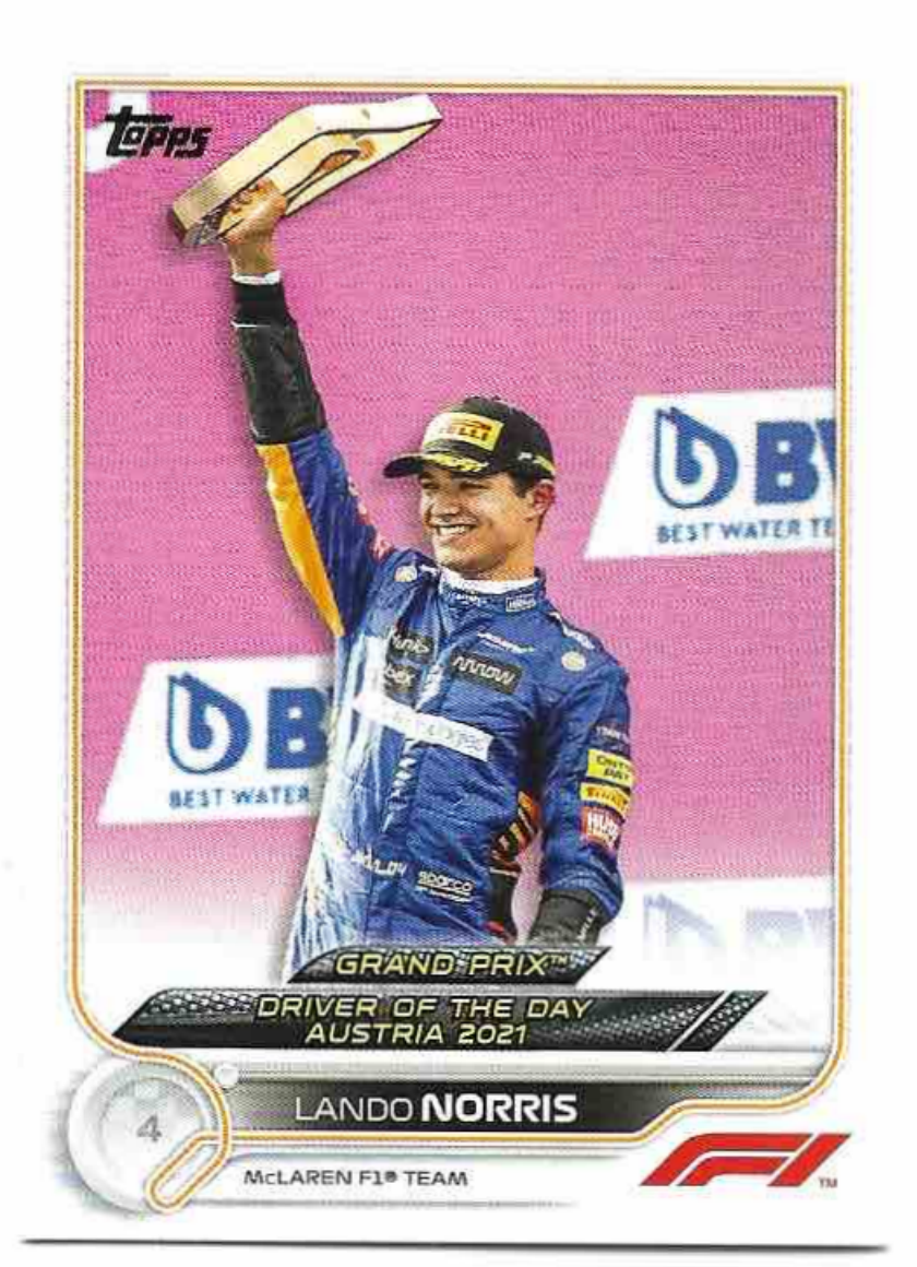 Grand Prix Driver of the Day LANDO NORRIS 2022 Topps Formula 1