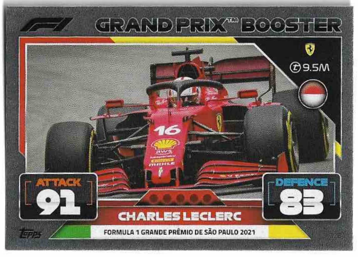 Grand Prix Booster CHARLES LECLERC 2022 Topps Turbo Attax