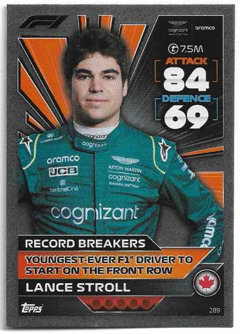 Record Breakers LANCE STROLL 2022 Topps Turbo Attax