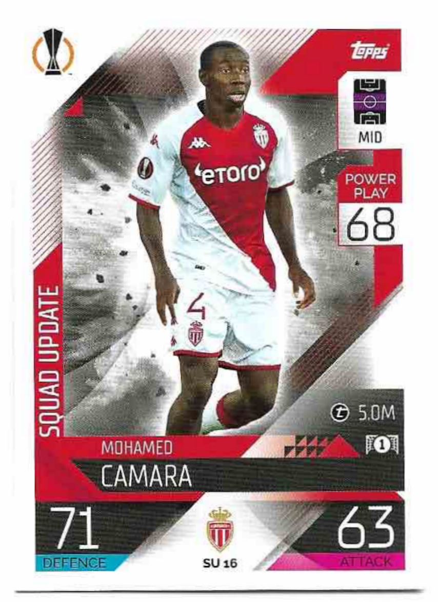 Squad Update MOHAMED CAMARA 2023 Match Attax Extra UCL