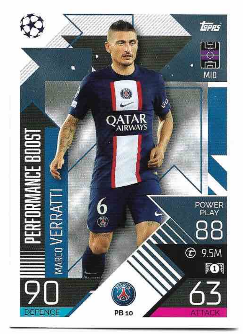 Performance Boost MARCO VERRATTI 2023 Match Attax Extra UCL