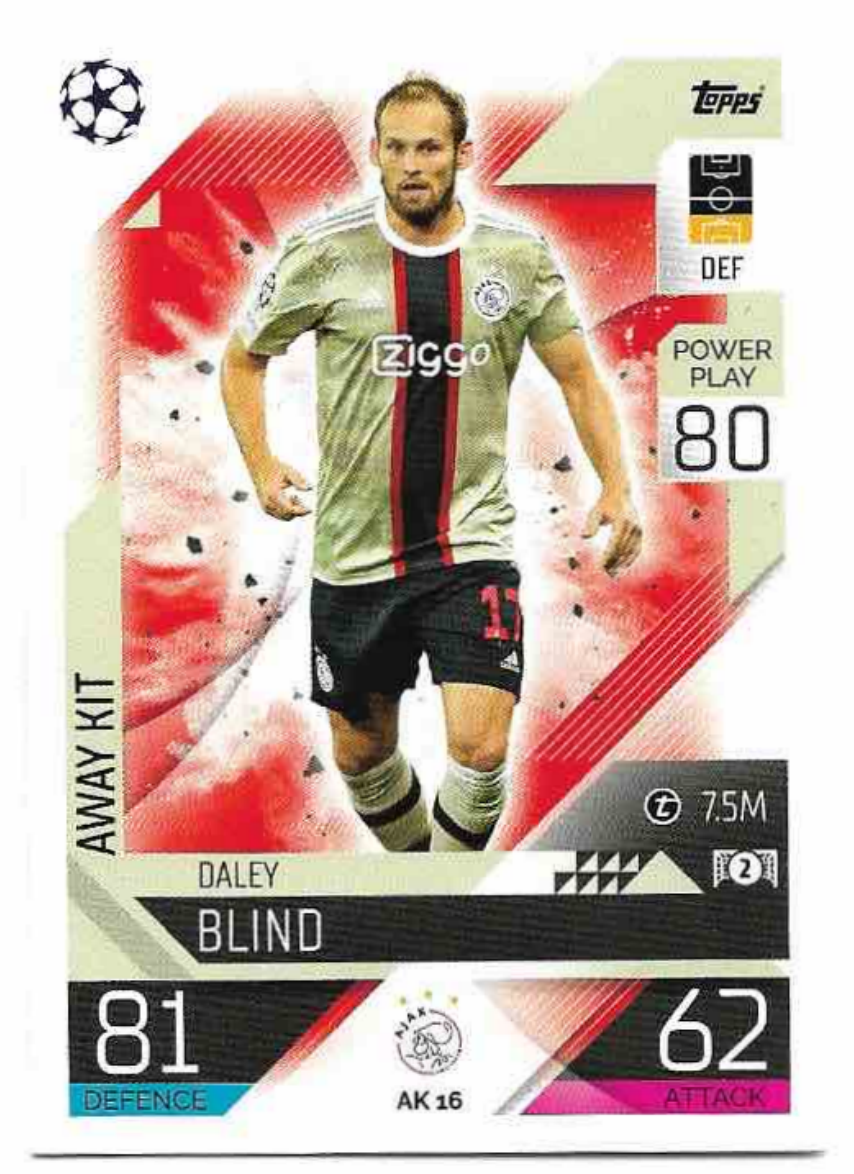 Away Kit DALEY BLIND 2023 Match Attax Extra UCL