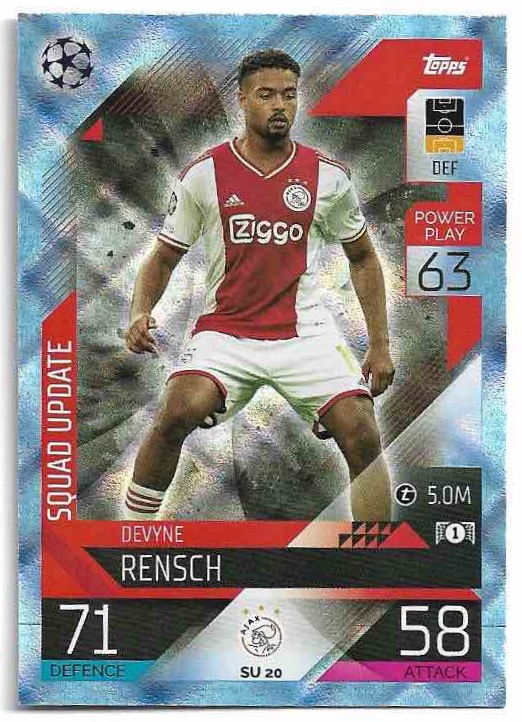 Crystal Squad Update DEVYNE RENSCH 2023 Match Attax Extra UCL