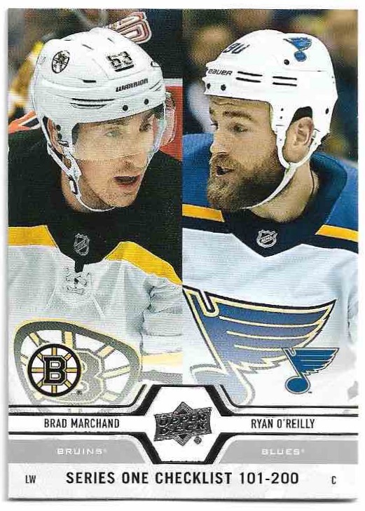 Checklist BRAD MARCHAND/RYAN O'REILLY 19-20 UD Series 1