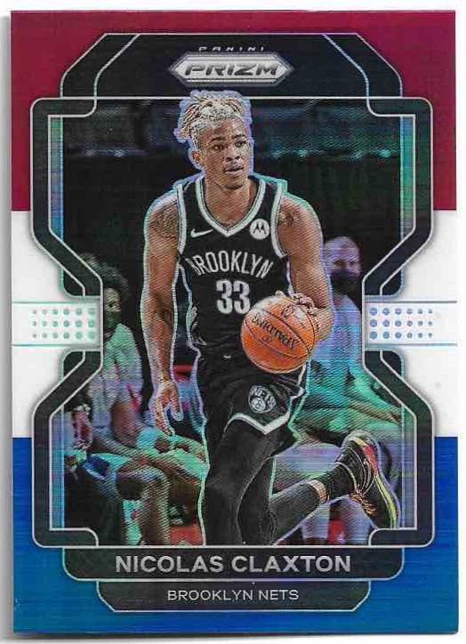 Red White & Blue Prizm NICOLAS CLAXTON 21-22 Panini Prizm Basketball