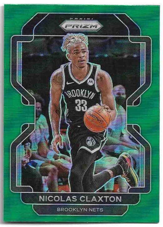 Green Prizm NICOLAS CLAXTON 21-22 Panini Prizm Basketball