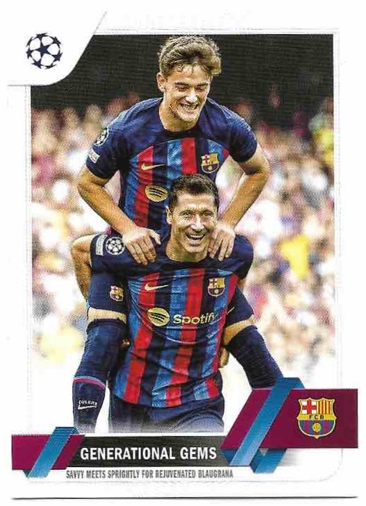 Generational Gems GAVI/ROBERT LEWANDOWSKI 22-23 Topps UEFA Club Competitions