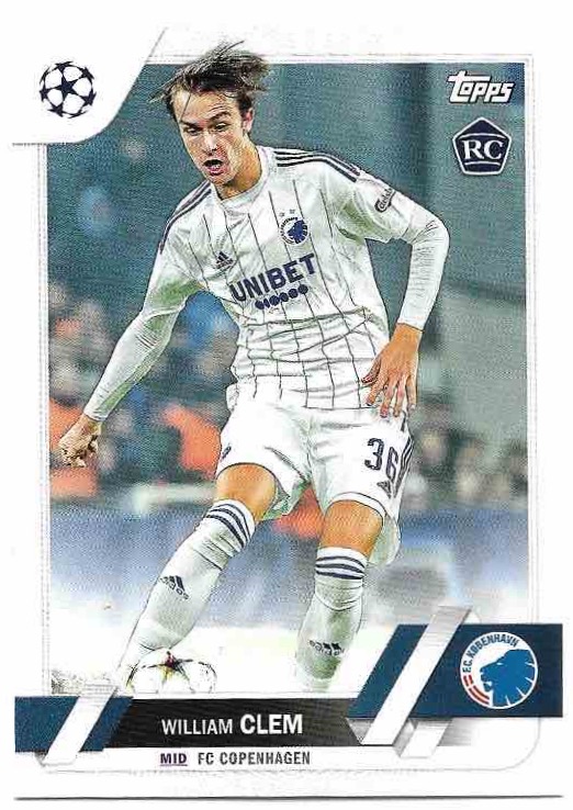 Rookie WILLIAM CLEM 22-23 Topps UEFA Club Competitions