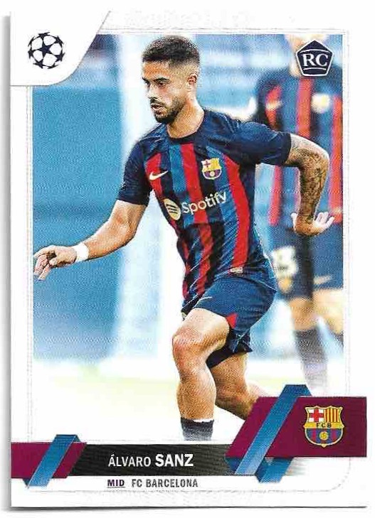 Rookie ALVARO SANZ 22-23 Topps UEFA Club Competitions