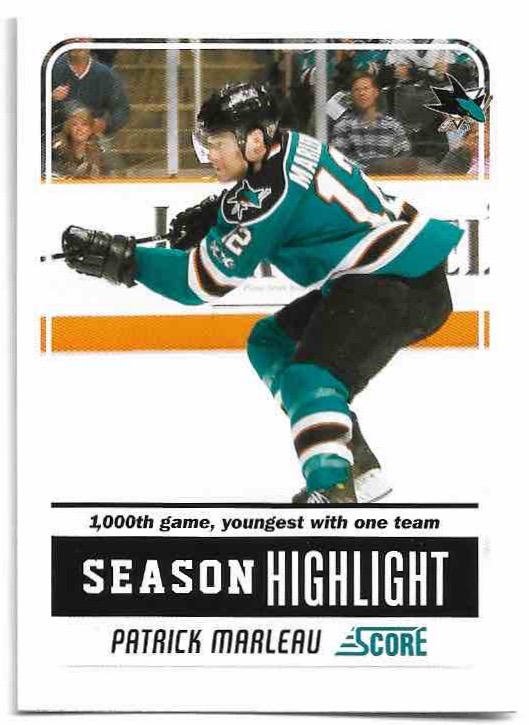 Season Highlight PATRICK MARLEAU 11-12 Panini Score