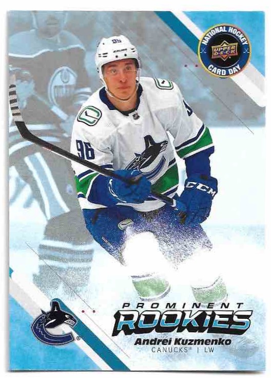 Prominent Rookies ANDREI KUZMENKO 2023 UD National Hockey Card Day