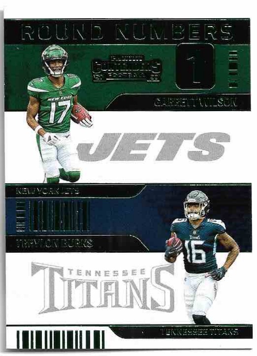 Emerald Round Numbers 1 WILSON/BURKS 2022 Panini Contenders Football