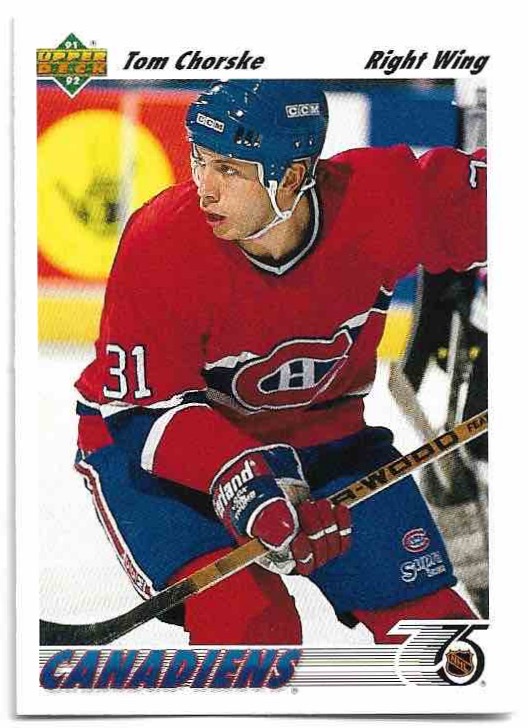 TOM CHORSKE 91-92 Upper Deck