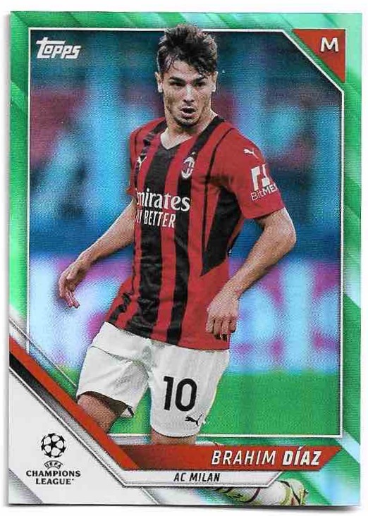 Neon Green BRAHIM DIAZ 21-22 Topps UEFA Champions League /199