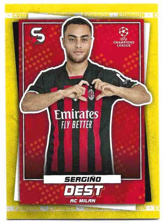 Common Yellow SERGINO DEST 22-23 Topps UEFA Superstars