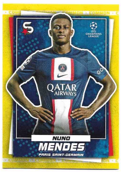 Common Yellow NUNO MENDES 22-23 Topps UEFA Superstars