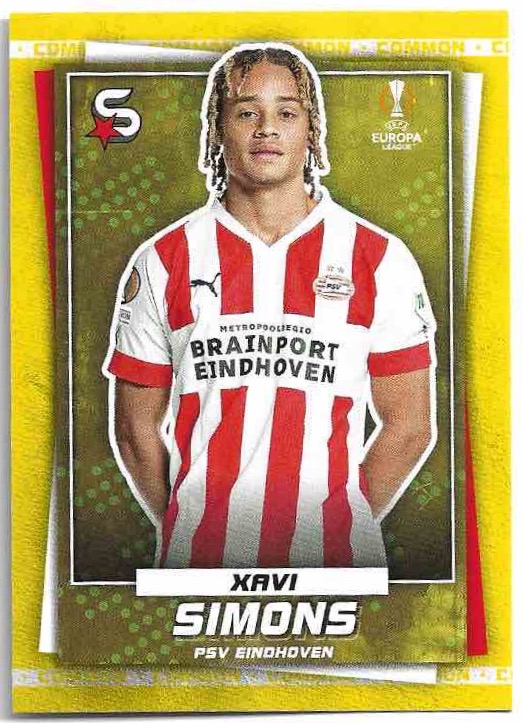 Common Yellow XAVI SIMONS 22-23 Topps UEFA Superstars